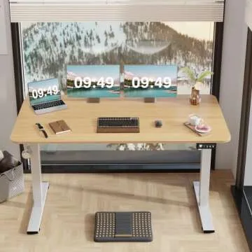 Furmax Electric Height Adjustable Standing Desk - 55x24 Inch Home Office