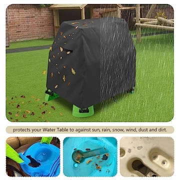 Aacabo Kids Water Table Cover Fit Rain Showers Splash Pond Water Table,Waterproof Dust Proof Anti-UV Outdoor Toys Cover-Cover only