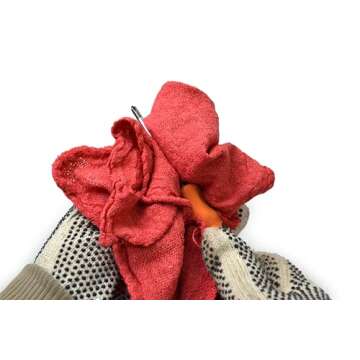 Pro-Clean Basics Cotton Shop Towels Industrial-Grade Cleaning, Highly Absorbent, Reusable, Durable, Perfect for Garages, Workshops & Factories, 10" x 12", Basic Red, Pack of 50