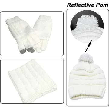 Cozy Winter Scarf, Gloves & Beanie Gift Set