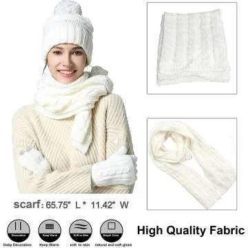 Cozy Winter Scarf, Gloves & Beanie Gift Set
