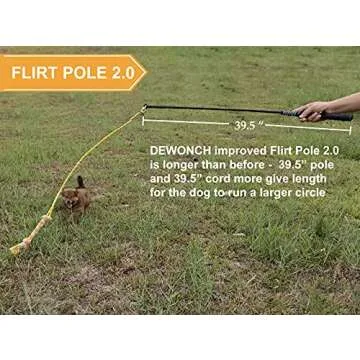 Durable Dewonch Flirt Pole for Dog Training and Exercise