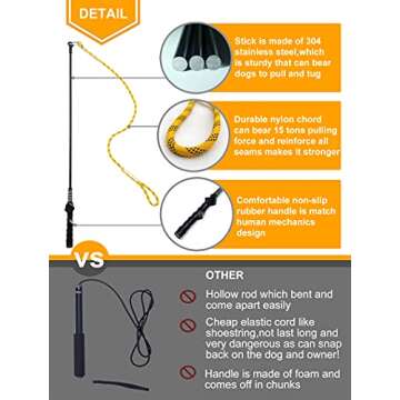 Durable Dewonch Flirt Pole for Dog Training and Exercise