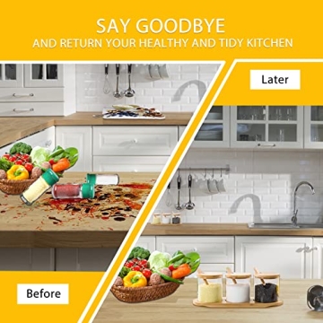 HONGCHU Condiment Containers with Bamboo Spoons - 6 Pack Set