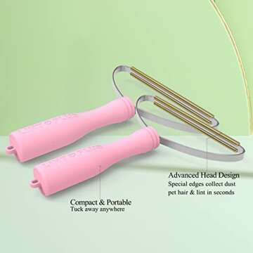 2Pack GirlPink Carpet Brush for Pet Hair Remover by LINTPLUS
