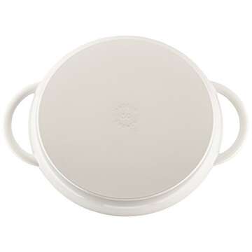 STAUB Cast Iron Round Steam Grill, 12-inch, White