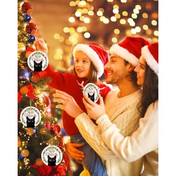 Black Cat Christmas Ornament for Cat Lovers