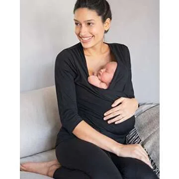 Seraphine Women's Skin to Skin Cotton Maternity Top XS