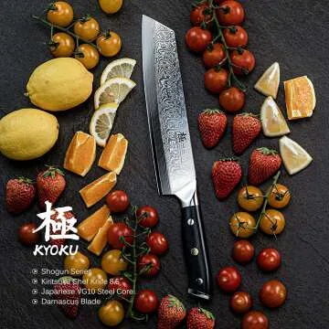 KYOKU Kiritsuke Knife & Black Roll Bag - Kitchen Essentials