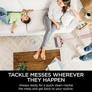 Shark WS632RGBRN WANDVAC System Ultra-Lightweight Powerful Cordless Stick Vacuum with Boost Mode, Charging Dock, Rose Gold