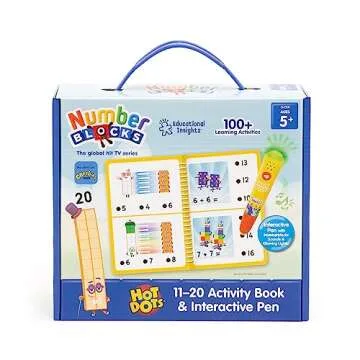 Educational Insights Hot Dots Numberblocks Workbook Numbers 11-20 with Interactive Pen - Learning Ac...