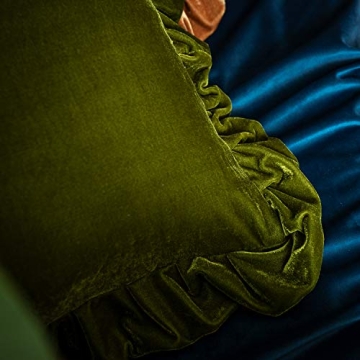 Elegant Olive Green Velvet Pillow Covers for Home Decor