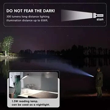 Weather Radio, 3000mAh NOAA Weather Radio with 3-Way Power Sources, Hand Crank Radio Flashlight Cell Phone Charger, Portable Radio AM FM with Reading Lamp for Emergencies/Outdoor