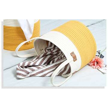 Nerseki Cotton Rope Laundry Basket - Stylish, Eco-Friendly Storage Solution