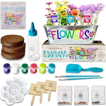 Hapinest Flower Garden Growing Kit Kids Gardening Crafts Gifts for Girls and Boys Ages 6 7 8 9 10 11...