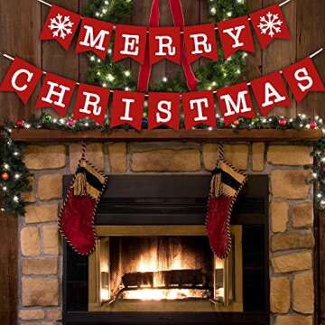 Merry Christmas Banner for Stylish Holiday Decoration