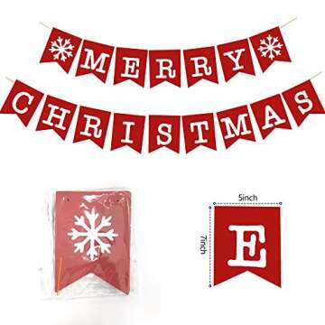 Merry Christmas Banner for Stylish Holiday Decoration