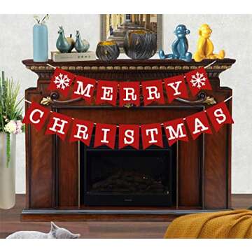 Merry Christmas Banner for Stylish Holiday Decoration