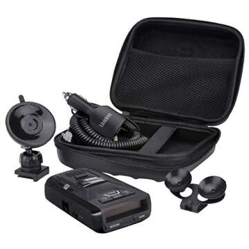 Uniden R3 EXTREME LONG RANGE Laser/Radar Detector, Record Shattering Performance, Built-in GPS w/ Mute Memory, Voice Alerts, Red Light & Speed Camera Alerts, Multi-Color OLED Display , Black