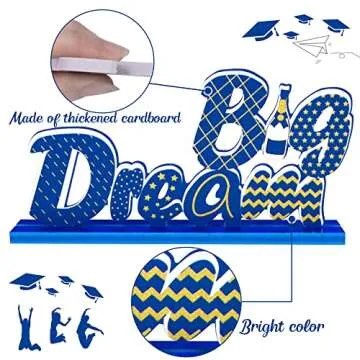 90shine Blue Graduation Decorations - Class of 2024 Centerpieces