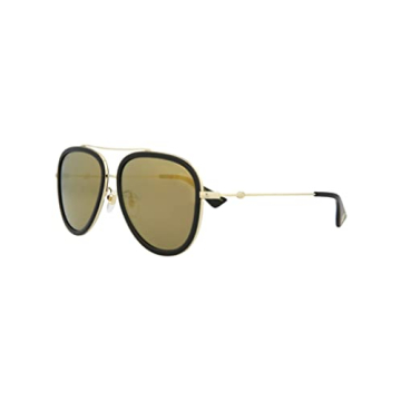 Gucci Aviator Sunglasses Gold Designer Eyewear Made in Japan