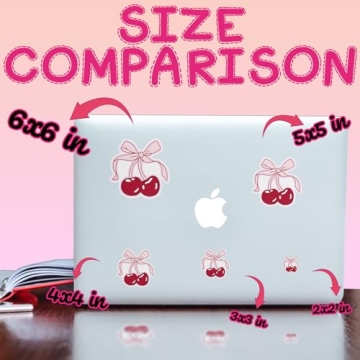Trendy Cherries with Bow Sticker Set for All Occasions