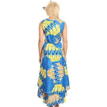 Sakkas Ada Ankara Wax Dress - Stylish Hi-Low Design