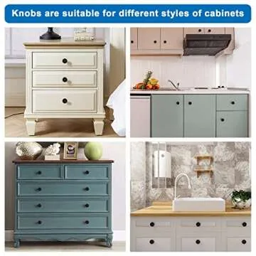 Stylish WEAVERBIRD Round Zinc Alloy Cabinet Knobs in Matte Black