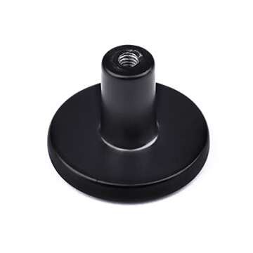 Stylish WEAVERBIRD Round Zinc Alloy Cabinet Knobs in Matte Black
