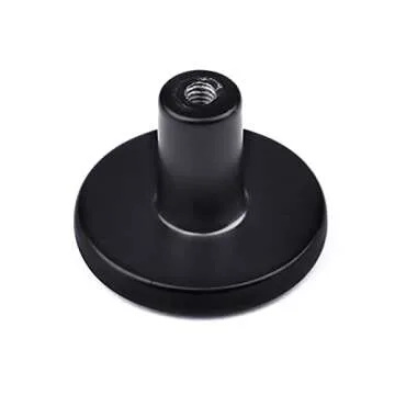 Stylish WEAVERBIRD Round Zinc Alloy Cabinet Knobs in Matte Black
