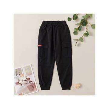 Trendy Black Cargo Pants for Boys with Pockets