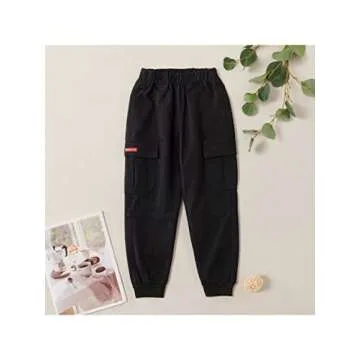 Trendy Black Cargo Pants for Boys with Pockets
