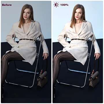 Photography Lighting Kit Dimmable 5600K USB Led Video Studio Streaming Lights with Adjustable Tripod...