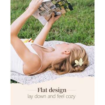 Yanibest 5 Pcs Flat Hair Clips - Stylish Lay Flat Claw Clips for All Hair Types,Multi-Styles Matte Non-slip Hair Clips for Women Girls Wedding Prom Party Hair Decorations