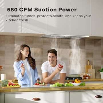 Premium Range Hood Insert 30 Inch: Dual Inlet Kitchen Vent for Efficient Smoke Removal