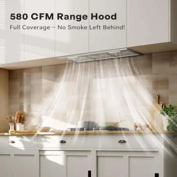 30 Inch Range Hood Insert - Powerful Vent with Dual Inlet