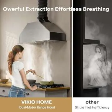 30 Inch Range Hood Insert - Powerful Vent with Dual Inlet