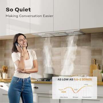 30 Inch Range Hood Insert - Powerful Vent with Dual Inlet