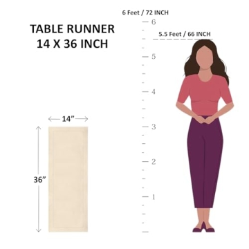 Solino Home Linen Red Table Runner 36 Inches - Classic Hemstitch, 100% Pure Linen Coffee Table Runne...