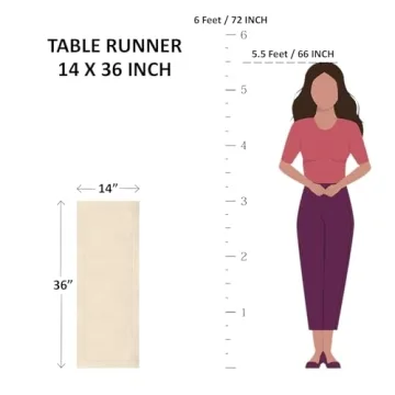 Solino Home Linen Red Table Runner 36 Inches - Classic Hemstitch, 100% Pure Linen Coffee Table Runne...