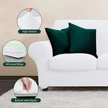 Stretch Loveseat Sofa Cover for 2 Seater Couch