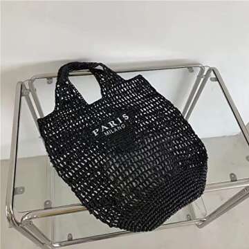 Bufftieo Straw Woven Tote Bag - Chic Beach Companion