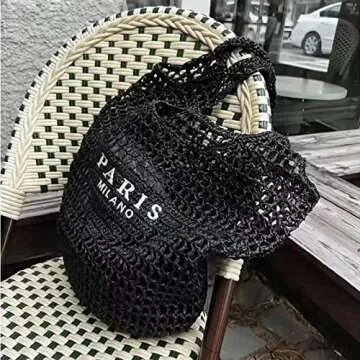 Bufftieo Straw Woven Tote Bag - Chic Beach Companion