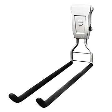 SafeRacks Wall Mounted Ski/Snowboard Rack - Includes 5 Storage Hooks