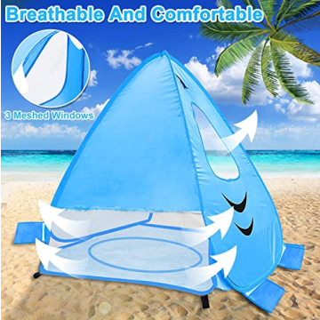 Shark Baby Beach Tent with Pool & UV Protection