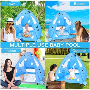 Shark Baby Beach Tent with Pool & UV Protection