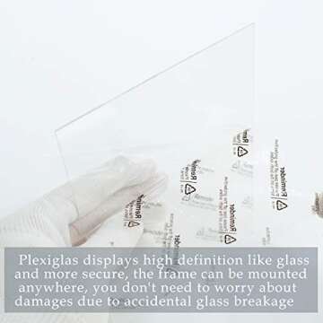 SKAOTUS 16x16 Picture Frame Black Solid Wood for Mat 12x12 Wall Mounting Square Poster Photo Frames…