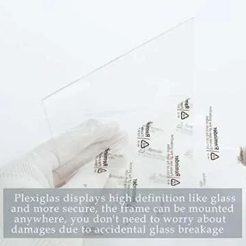 SKAOTUS 16x16 Picture Frame Black Solid Wood for Mat 12x12 Wall Mounting Square Poster Photo Frames…