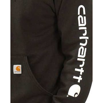 Carhartt Men's Midweight Logo Sleeve Sweatshirt in Black