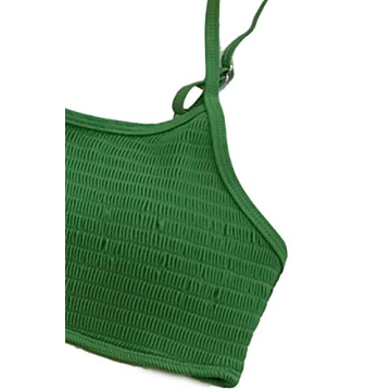 CUPSHE Women's Matcha Story Smocking Bikini Set Green